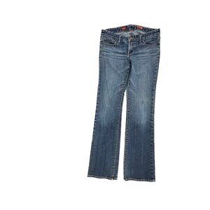 Express stella Bootleg Women's size 6 Long Dark Wash Blue Denim Jeans